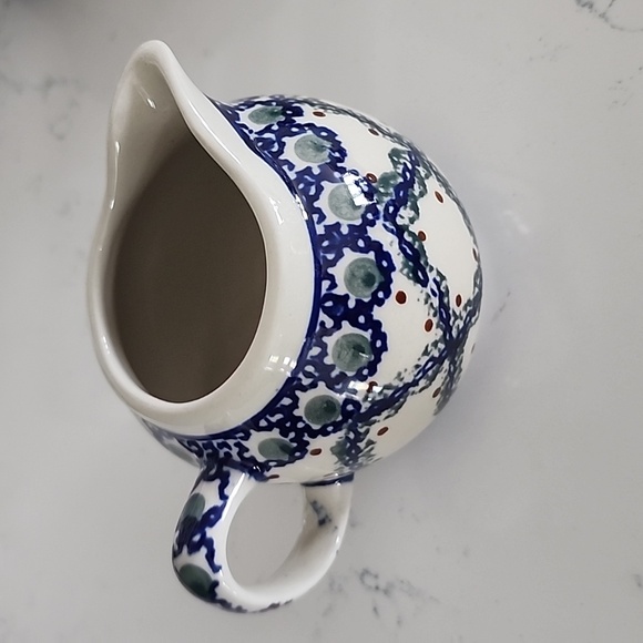 Polish Pottery Tea Set - Teapot, Cream & Sugar - Picture 2 of 7